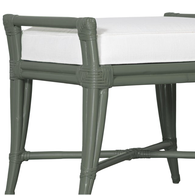 Small Malacca Bench - Evergreen For Sale In West Palm - Image 6 of 8