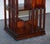 Revival Inlaid Revolving Bookcase End Table with Brown Aged Leather Top For Sale - Image 16 of 18