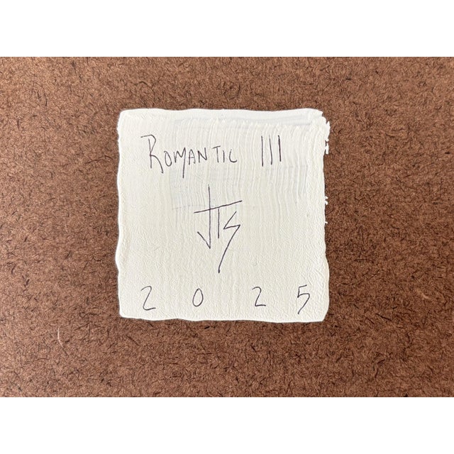 “Romantic” Abstract Art in Antique Frame, Transitional Living Room Art by JTS For Sale - Image 9 of 10