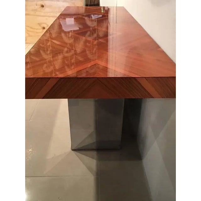 Milo Baughman Milo Baughman Chrome & Rosewood Console Table For Sale - Image 4 of 9