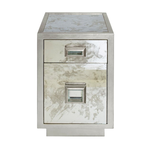 New special order item. Not vintage. The Cisco Side Table captivates with its stunning antique mirror appointment and bold...