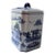 Blue and White Chinoiserie Rectangular Jar With Lid For Sale
