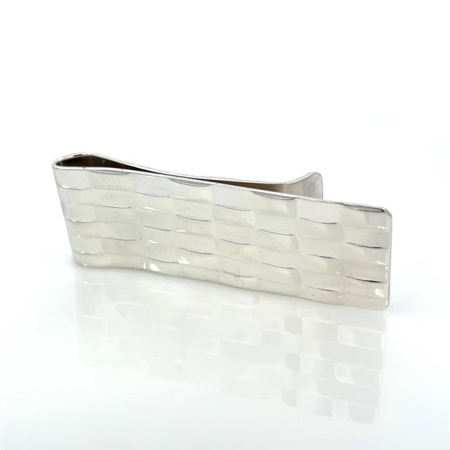 Silver 1990s Tiffany & Co Estate Weave Money Clip Sterling Silver 16.6 Grams For Sale - Image 8 of 12