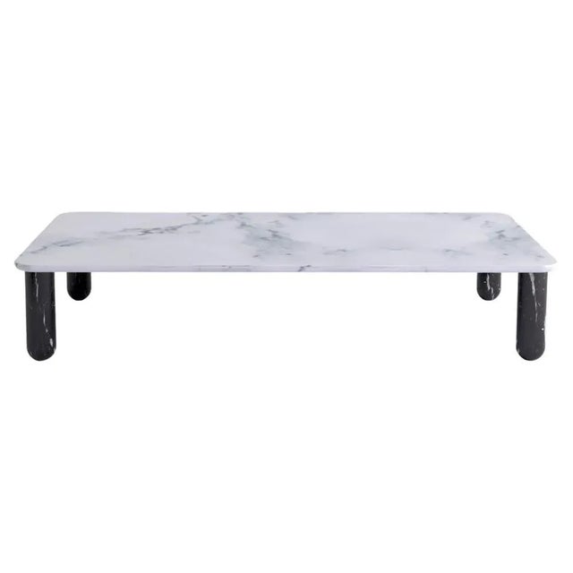 XLarge White and Black Marble Sunday Coffee Table by Jean-Baptiste Souletie For Sale - Image 10 of 10