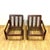 Brown Vintage Armchairs in Wooden Frame, 1970s, Set of 2 For Sale - Image 8 of 9
