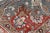 Red Antique Persian Tabriz Rug With Floral and Vine Design in Muted Blue and Red Tones 8'9"x12'2" For Sale - Image 8 of 9
