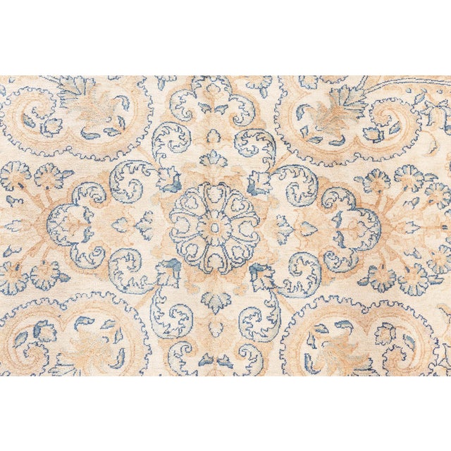 Antique Persian Kirman Camel Handmade Wool Rug For Sale - Image 14 of 14