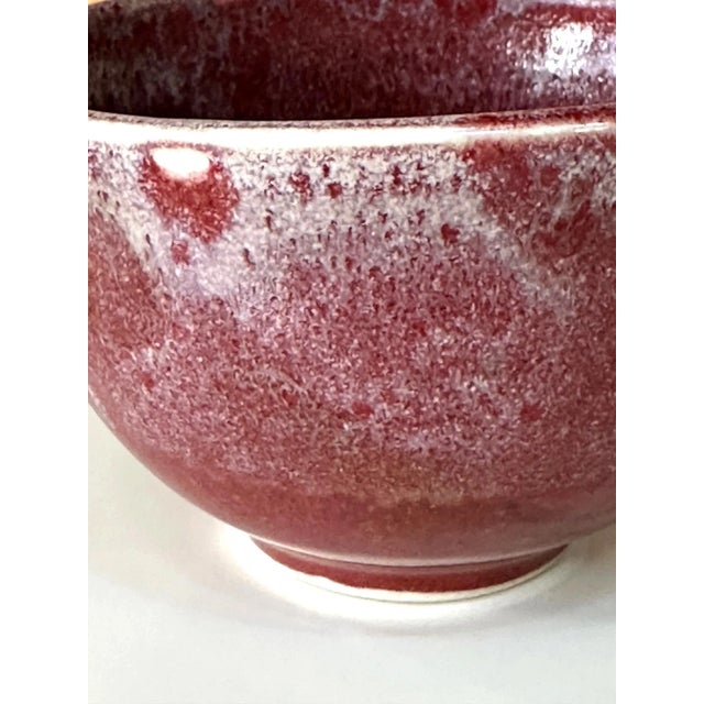 Toshiko Takaezu Ceramic Tea Bowl with Brilliant Red Glaze by Toshiko Takaezu For Sale - Image 4 of 12