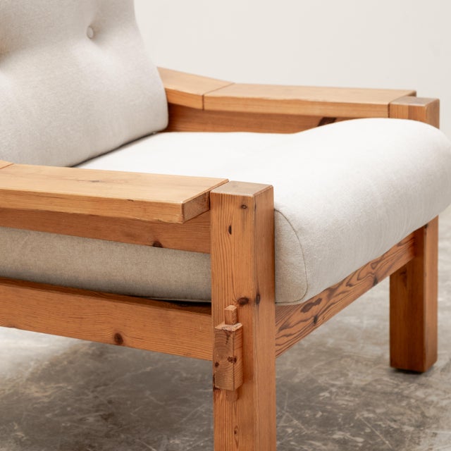 Beige 1970s Baltic Pine Brutalist Scandinavian Armchairs For Sale - Image 8 of 8