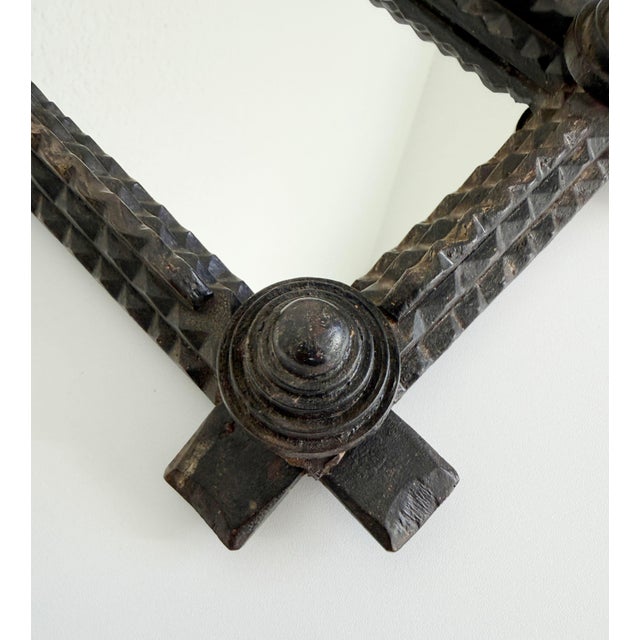 Tramp Art Mirror, Sweden, Early 1900s For Sale - Image 9 of 12