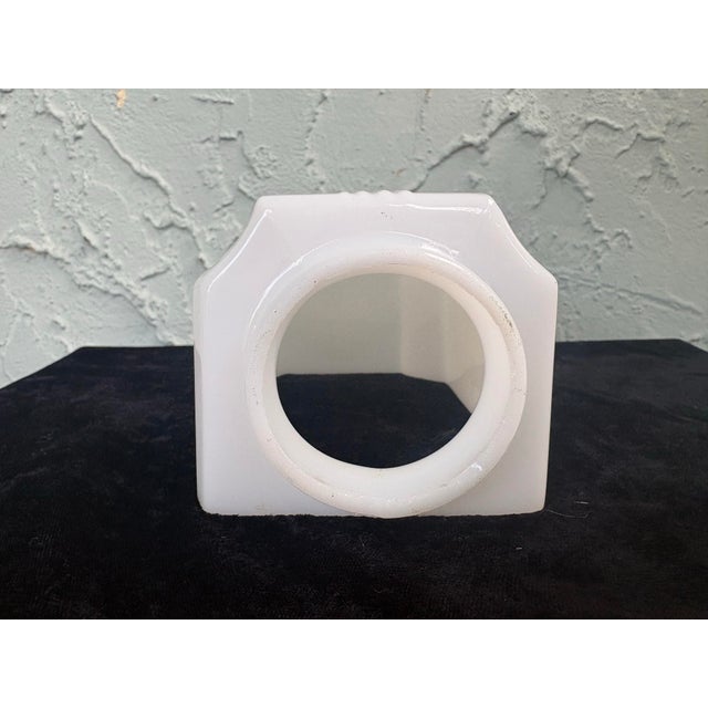 White 1930s Art Deco Streamline White Milk Glass Sconce Slip Shade For Sale - Image 8 of 9