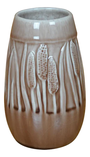 Rookwood 1949 Cattail Flower Brown Glaze Bud Vase, XLIX 2592