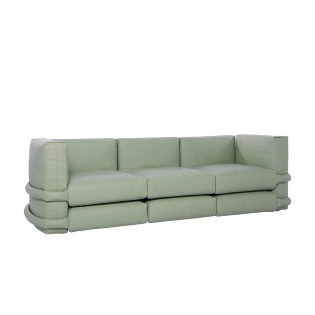 Pillow Four-Seater Sofa in Leather by Muller Van Severen for BD Barcelona For Sale - Image 3 of 14