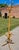 This is a simple but elegant and very useful bamboo hat or coat rack or hall tree with a ring around the lower portion to...
