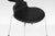 Series Model 3100 Ant Dining Chairs in Black Leather by Arne Jacobsen for Fritz Hansen, Set of 4 For Sale - Image 5 of 7