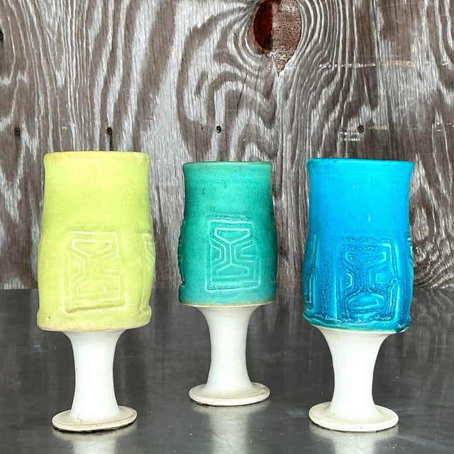 Vintage Mid-Century Modern Studio Pottery Pitcher Set- 11 Pieces For Sale - Image 10 of 10