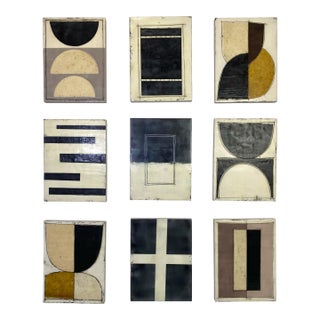 Encaustic Collage Installation - "Cavalo" by Gina Cochran - 9 Panels For Sale