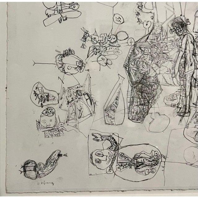 Erwin Pfrang, German Neo Expressionist Graphite Pencil Drawing Erwin Pfrang Nolan Gallery NYC, 2001 For Sale - Image 4 of 10