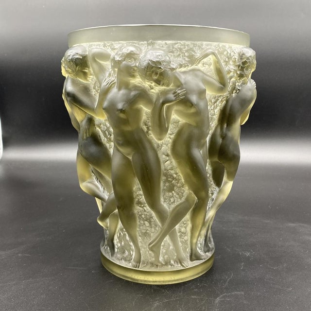 Bacchantes Vase in Gray Glass, 1924 For Sale - Image 3 of 16
