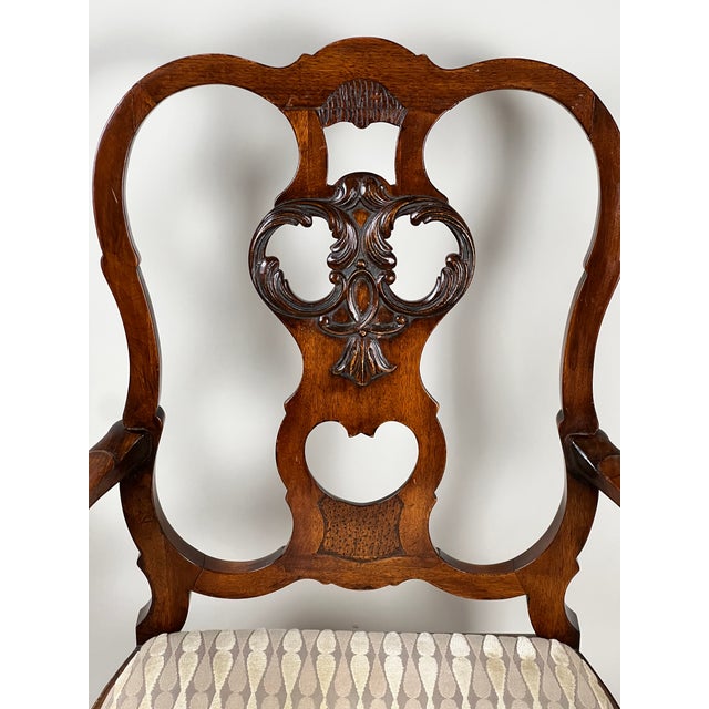 Wood Antique George III Mahogany Open Arm Chair C. Late 18th Century For Sale - Image 7 of 10