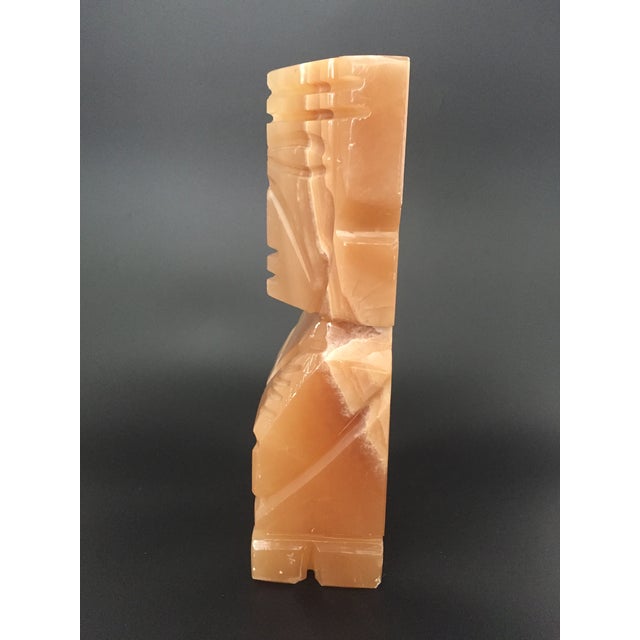 Mid-Century Modern Large Carved Onyx Aztec Figure For Sale - Image 3 of 12