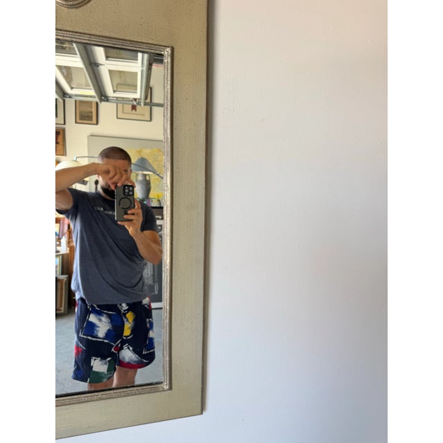 1960s Vintage Italian Hand-Painted Neoclassical Wall Mirror For Sale - Image 10 of 12