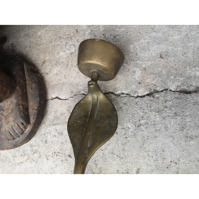 Gold Snake Wall Candleholder, 1970s For Sale - Image 4 of 11