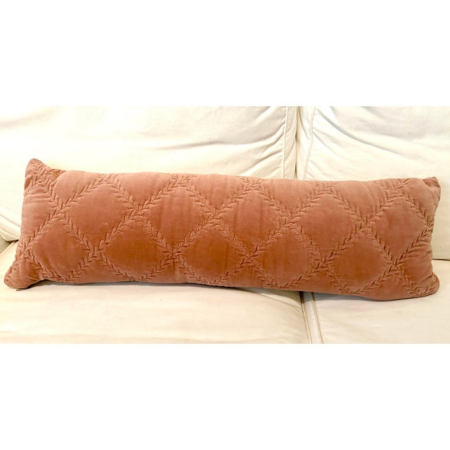 Textile Bella Notte and Linen Long Lumber Pillow in Rouge and Natural Linen For Sale - Image 7 of 11