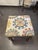 Elegant Louis XIV/Régence-style oak stool or tabouret with fine decorative carving, square Newly upholstered and covered