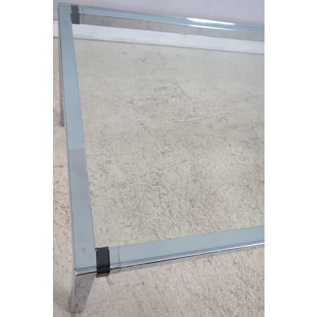 Milo Baughman Mid Century Modern Glass Top Table & 6 Chairs Set For Sale In Philadelphia - Image 6 of 18