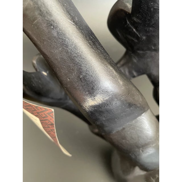 African Wood Carving Family Circle Sculpture From Ghana For Sale - Image 12 of 12