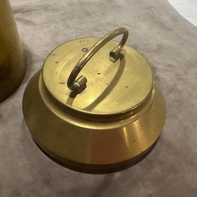 Metal 1960s Mid-Century Modern Brass Ice Bucket, Italian Design For Sale - Image 7 of 12