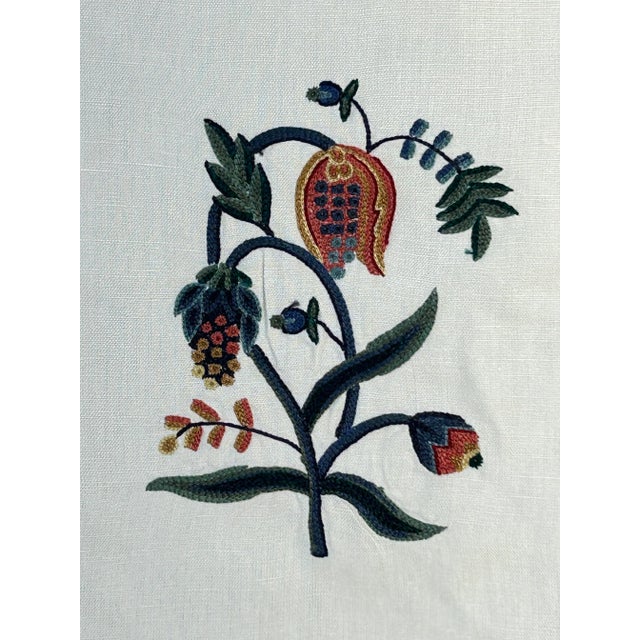 An extremely fine hand-embroidered cotton & viscose plain ground in an early 18th century style. There are 6 separate...