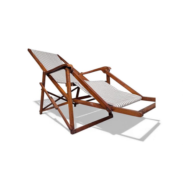 Pair of Chaise Lounges in Hardwood & Fabric, Lucio Costa, 1950s For Sale - Image 9 of 9