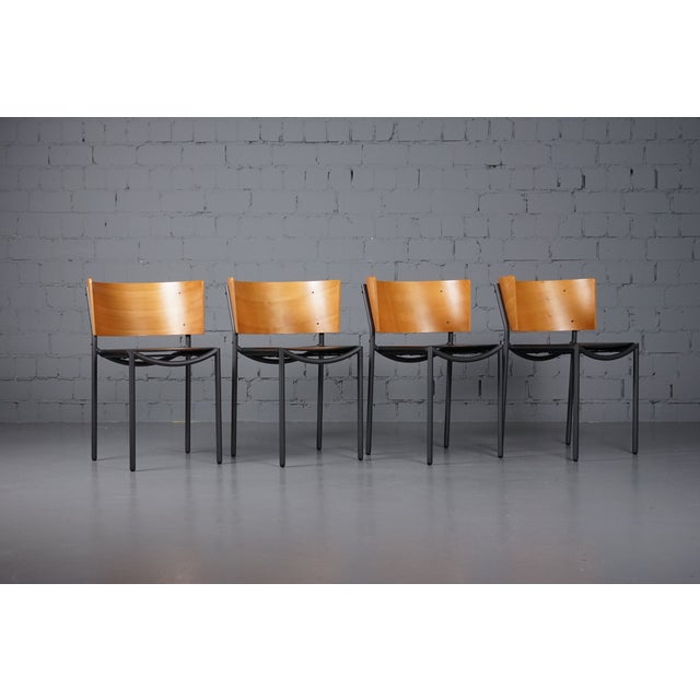 Black Lila Hunter Dining Chairs by Phillipe Starck for XO Design, 1985, Set of 4 For Sale - Image 8 of 18
