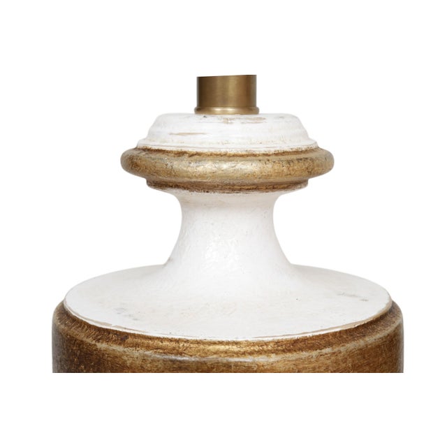 Hollywood Regency Gold and White Table Lamps by Visual Comfort, a Pair For Sale In Tampa - Image 6 of 11