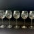Mid-Century Modern Vintage Toscany Hand Blown Wine Glasses Set of 5 – Romanian Mid-Century Floral Cut Crystal Stemware - Toy57 Pattern For Sale - Image 3 of 8