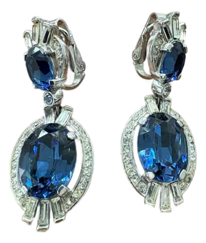 1960s Crown Trifari Vintage Earclips- 2 Pieces