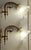 Antique German Wall Lamps with Brass Frame and Glass Shade, 1890s, Set of 2 For Sale - Image 10 of 10