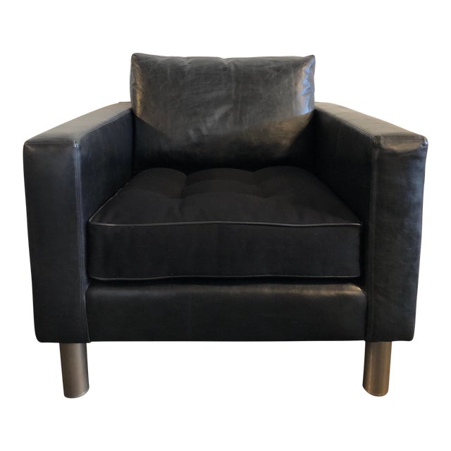 Ralph Lauren Home Modern Metropolis Leather Chair Chairish
