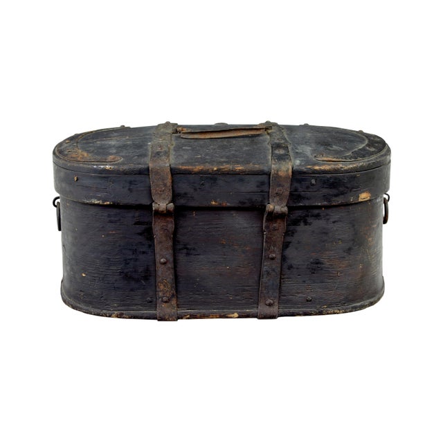 Swedish Oval Painted Box, 1850s For Sale - Image 4 of 8