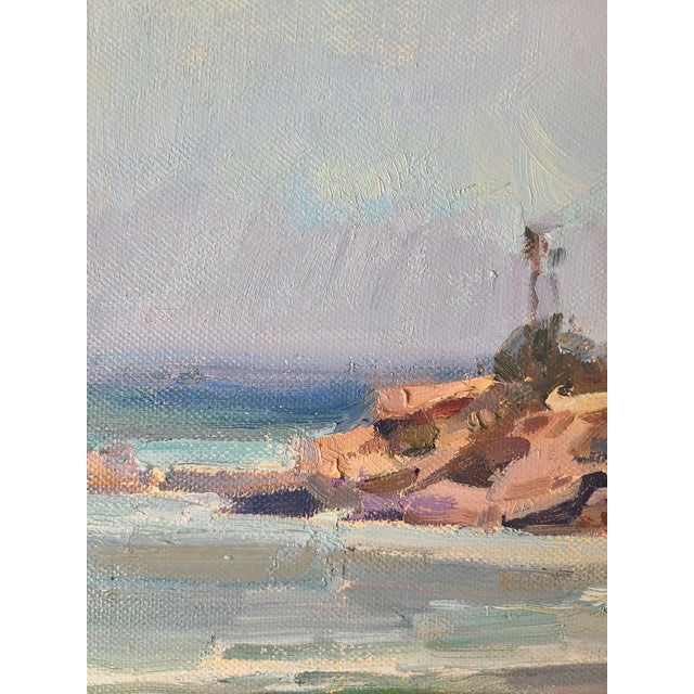 Early 21st Century Calvin Liang Original Oil Painting Laguna Beach California Coastal Landscape For Sale - Image 5 of 15