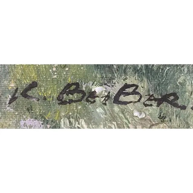 Impressionistic Seascape Oil on Canvas Painting of a Lady and Seagulls For Sale - Image 10 of 12