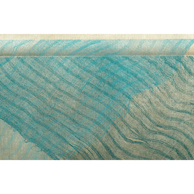 1990s Teal Lace Collotype Lithograph by Patricia A. Pearce For Sale - Image 5 of 6