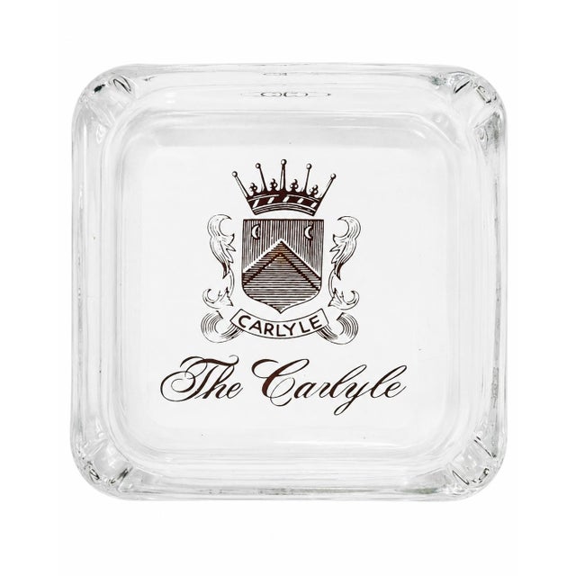 Vintage the Carlyle Hotel Nyc Glass Ashtray Dish New York City For Sale - Image 9 of 9