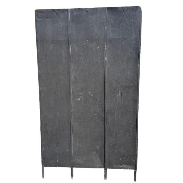 Mid 20th Century Mid-Century 3-Bay Industrial Steel Lockers, Hand-Painted British Union Flag Motif For Sale - Image 5 of 12