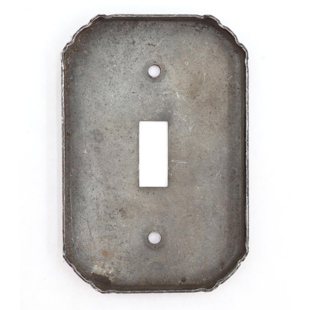 Reclaimed Steel Toggle Switch Cover Wall Plate For Sale - Image 4 of 5