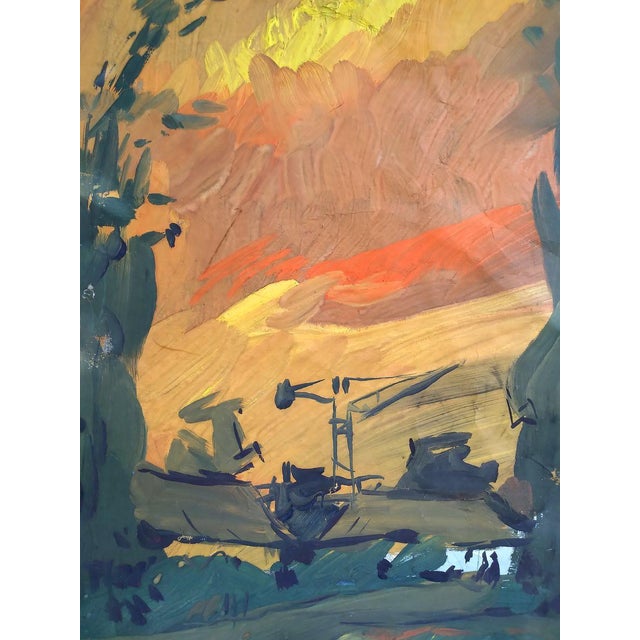 Painting Colorful Sunset Litvinov Oleg Arkad'yevich For Sale - Image 4 of 4