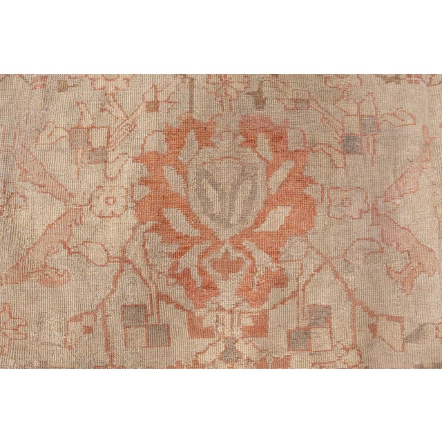 Textile Fine Antique Indian Amritsar Handmade Wool Rug For Sale - Image 7 of 9