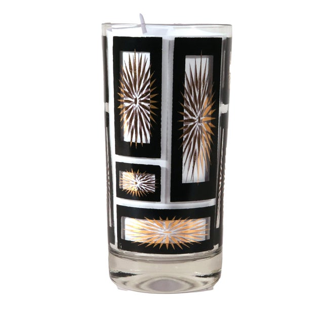 1950s Mid-Century Modern Drinking Glasses With Holder-Set of Eight - 9 pcs For Sale - Image 12 of 16